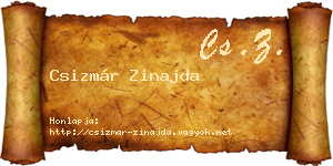 Csizmár Zinajda névjegykártya